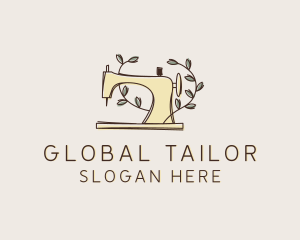 Seamstress Sewing Machine Tailor logo design