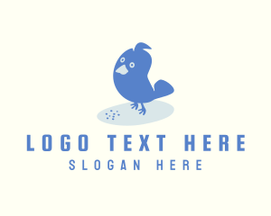 Zoology - Cute Bird Grain logo design