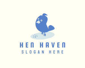 Cute Bird Grain logo design