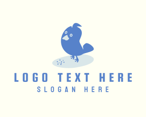 Bird - Cute Bird Grain logo design