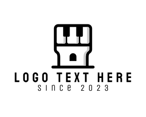 Lounge - Piano Music Tower logo design