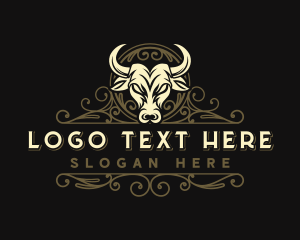 Livestock - Bull Horn Buffalo logo design