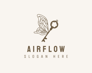 Key Butterfly Wings logo design