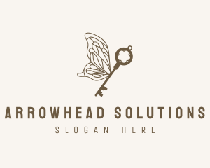 Key Butterfly Wings logo design