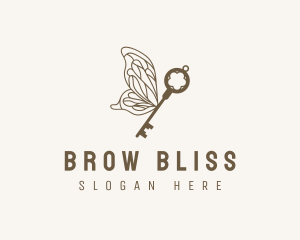 Key Butterfly Wings logo design