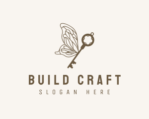 Key Butterfly Wings logo design