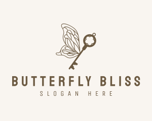 Butterfly - Key Butterfly Wings logo design