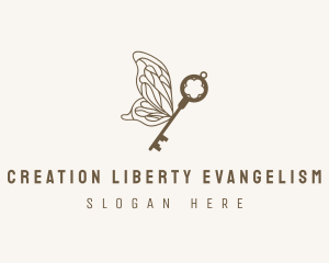 Key Butterfly Wings logo design