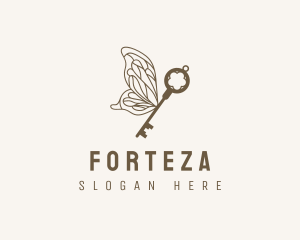 Key Butterfly Wings logo design