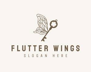 Butterfly - Key Butterfly Wings logo design