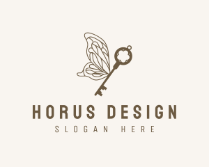 Key Butterfly Wings logo design