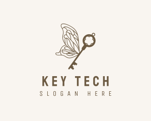 Key Butterfly Wings logo design