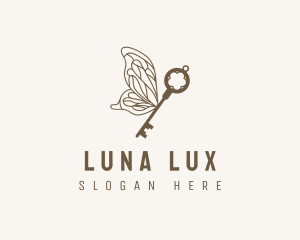 Key Butterfly Wings logo design