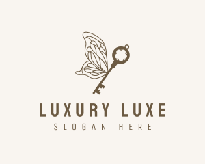 Key Butterfly Wings logo design