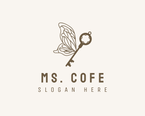 Key Butterfly Wings logo design