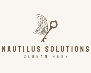 Key Butterfly Wings logo design