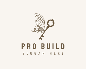 Key Butterfly Wings logo design