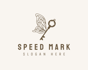 Key Butterfly Wings logo design