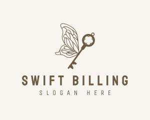 Key Butterfly Wings logo design