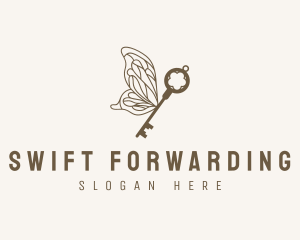 Key Butterfly Wings logo design