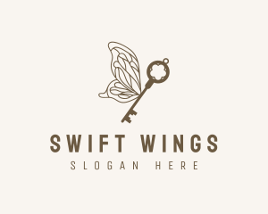 Key Butterfly Wings logo design