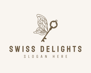 Key Butterfly Wings logo design