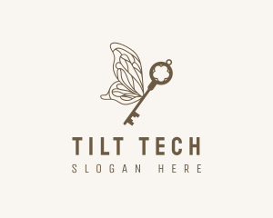 Key Butterfly Wings logo design