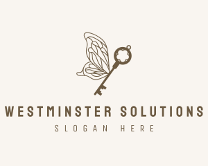 Key Butterfly Wings logo design