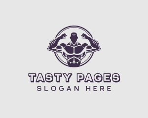 Trainer - Bodybuilder Strong Man logo design