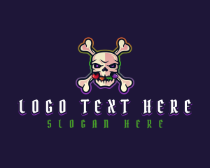 Streamer - Gaming Skull Casino logo design