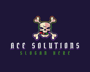 Ace - Gaming Skull Casino logo design