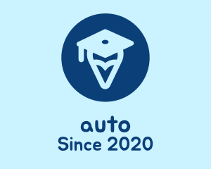 Graduating - Graduation Cap Location Pin logo design