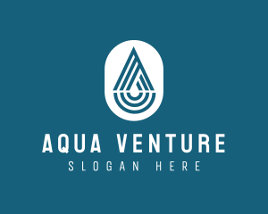 Snorkeling - Water Droplet Letter A logo design
