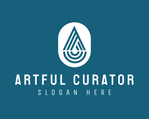 Water Droplet Letter A logo design