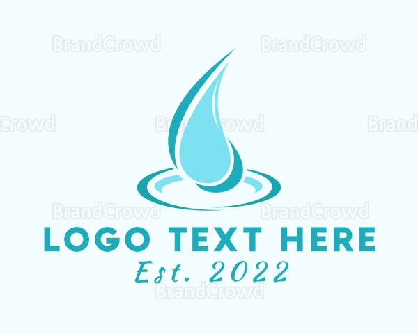 Water Droplet Moisture Logo