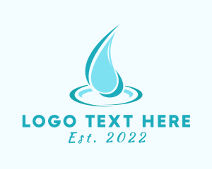 Wash - Water Droplet Moisture logo design