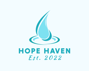 H2o - Water Droplet Moisture logo design