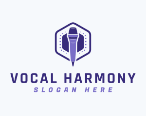 Voice - Violet Voice Mic logo design
