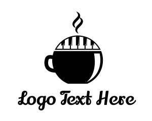 Button - Piano Keys Coffee logo design