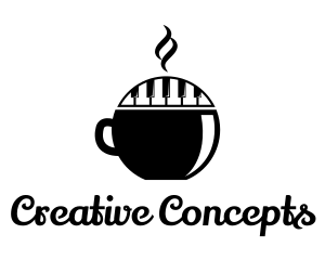 Theme - Piano Keys Coffee logo design