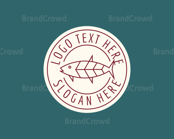 Fish Restaurant Dish Logo