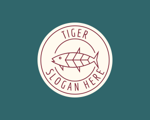 Fish Restaurant Dish Logo