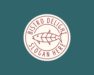 Fish Restaurant Dish logo design