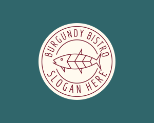 Fish Restaurant Dish logo design