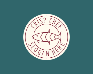 Fish Restaurant Dish logo design