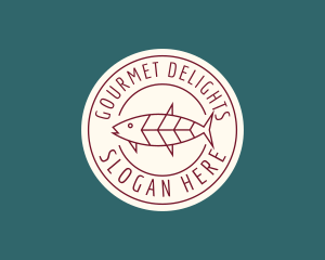 Fish Restaurant Dish logo design