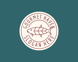 Fish Restaurant Dish logo design