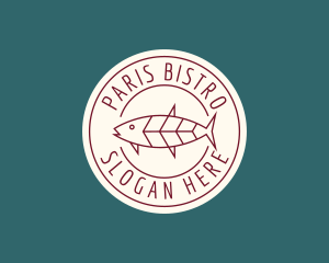 Fish Restaurant Dish logo design