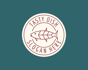 Fish Restaurant Dish logo design
