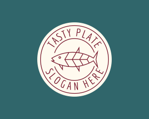 Dish - Fish Restaurant Dish logo design